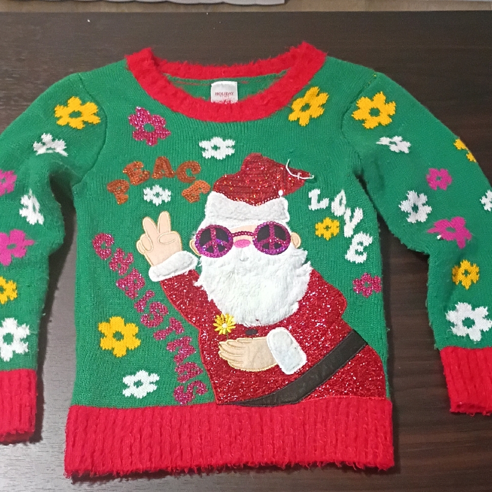 Holiday Time Red and Green Festive Sweater